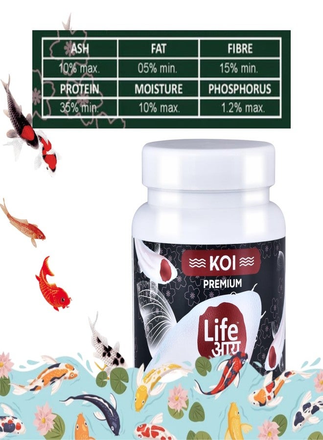7pets Life AAYU Koi Premium Aquarium Fish Food | Ayurvedic Floating Pellet for Japanese Koi Breeds | Growth & Color Enhancer (300 GMS) - Image 3